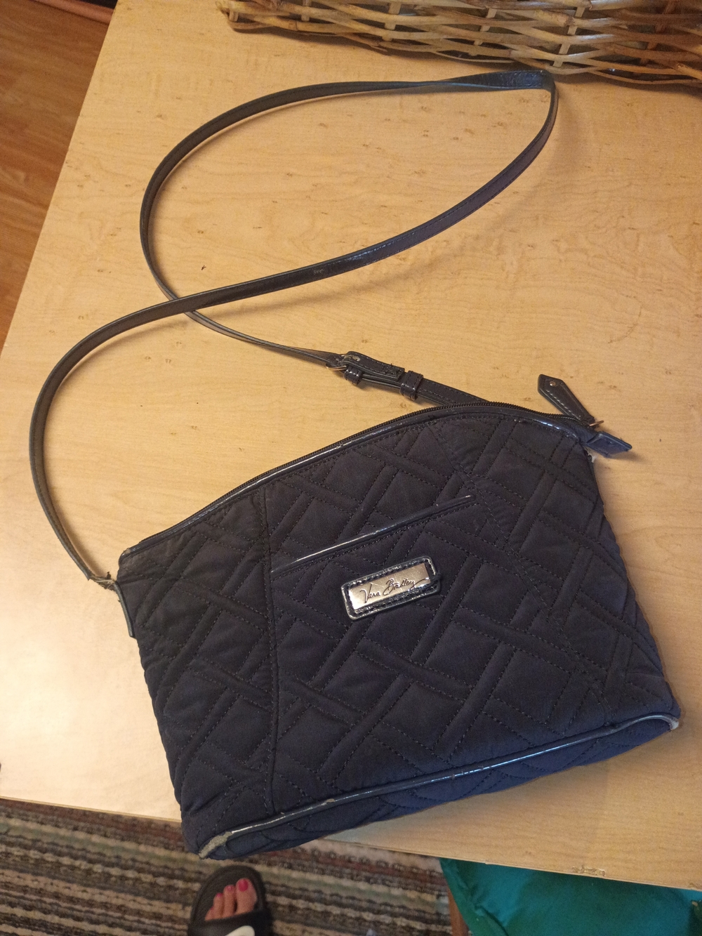 Vera Bradley Black Quilted Crossbody Bag